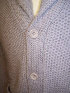 Vintage Mens B Altman Wool Shawl Collar Cardigan Lavender M