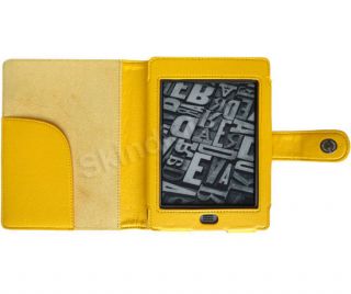 For  Kindle Touch WiFi Yellow PU Leather Case Jacket
