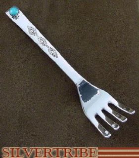 Native American Turquoise Genuine Sterling Silver Fork