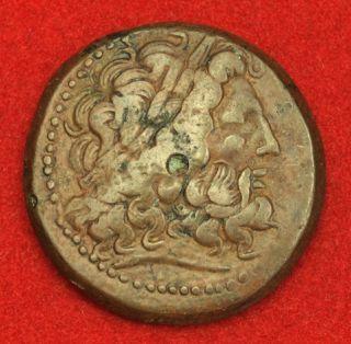 Ptolemy IV Philopator 221 205 BC Æ27 Coin Zeus Ammon Eagle R