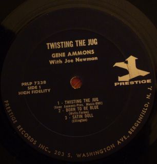 GENE AMMONS Twisting The Jug LP PRESTIGE 7238 mono VAN GELDER