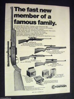   Gun Images of Crossman Powermatic 500 Ammo Boxes 1971 Print Ad