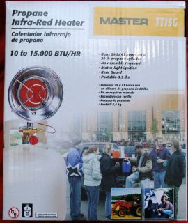 Master Model TT15G Infra Red 10 15 000BTU Tank Top Propane Heater 