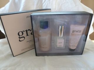 new philosophy amazing grace gift box set lotion spray fragrance edt 