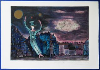 Marceau Marcel Lithographie Originale Signee N° Bip Et Paris Dessin 