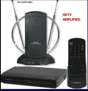Magnavox Digital to Analog Converter Box Amlified TV Antenna Package 