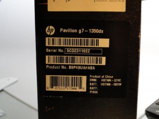 HP Pavilion G7 1350DX 17 3 Notebook AMD Quad Core A6 500GB 4GB DDR3 