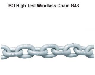   ISO G43 High Tensile Hot Dipped Galvanized Boat Windlass Anchor Chain