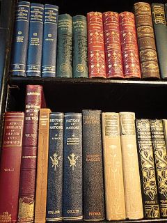 Gorgeous 50 Book Antique Leather and Premium Bound Library Lot Limited 