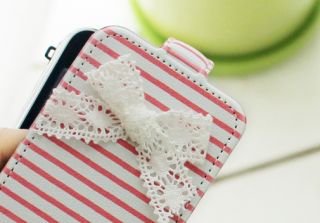 Amelie HAPPYMORI cute leather Korean case cover for iphone4, 4S 