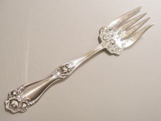 Antique Cold Meat Serving Fork American Beauty Rose 1909 Holmes 