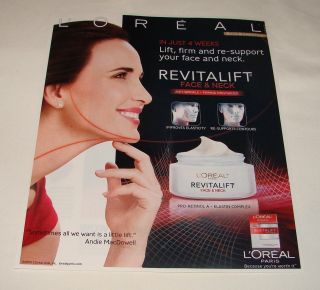 2010 LOreal Ad Page Andie MacDowell Revitalift