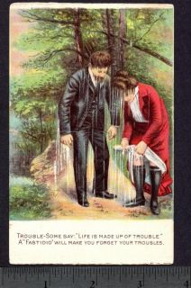 1898 w K Vanderbilt Fastidio Cigar Tobacco Advertising Postcard Wet 