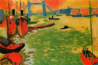 1906 Andre Derain French Painter Tower Bridge Kayaks Boats Beautiful 
