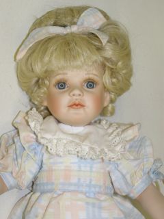 1992 Amy Hamilton Collection Porcelain Doll with Rocking Horse CD14 