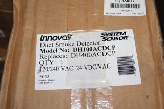System Sensor DH100ACDCP Fire Alarm Innovair Duct Smoke Detector NIB 