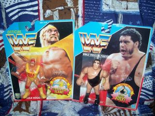 WWE WWF Hasbro Wrestling Figure Lot Andre Hulk LOD Warrior Bret 