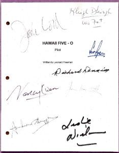 Hawaii 5 0 1968 Script Signed rpt Jack Lord MacArthur