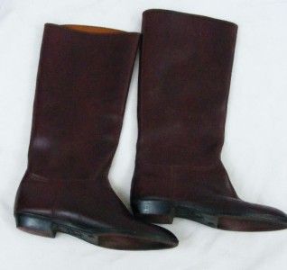 Vintage 70s 80s Andrew Geller Low Heel Dark Brown Riding Boots Size 9 