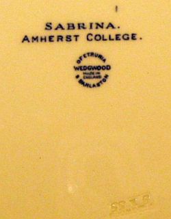 Amherst College, Massachusetts, 8 Wedgwood plates