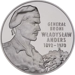 Silver Coin AG 925 Generał Broni Władysław Anders 1892 1970