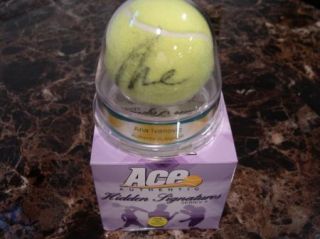 ACE Authentic Hidden Signatures Ana Ivanovic Auto Tennis Ball w/ Bonus 
