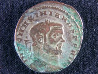 Follis of Roman Emperor Maximianus Rome Mint 34709