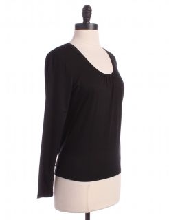 black u neck tee by ann taylor size mp black long sleeve blouses price 