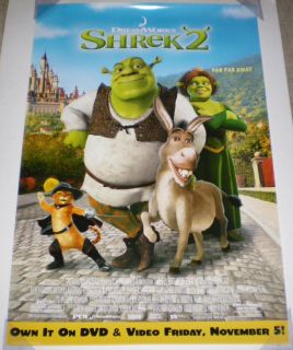 Shrek 2 DVD Movie Poster 1 Sided Original Rolled 27x40