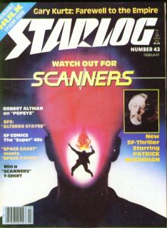 Starlog 43 Scanners David Cronenberg Popeye Robert Altman Gary Kurtz 2 