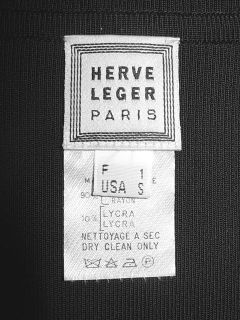 Herve Leger Authentic Modern Classic Vintage Black Bandage Top Jacket 