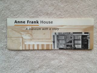 Anne Frank House Museum Brochure Pamphlet Map