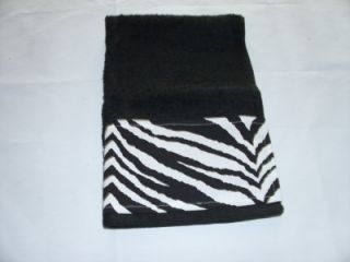 black fingertip guest towel zebra print search