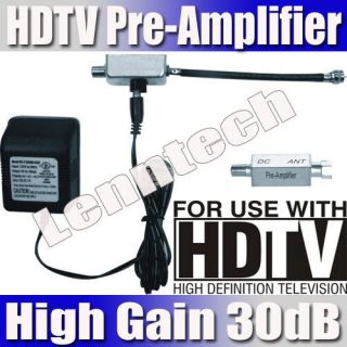 Outdoor HDTV TV Antenna Pre Amplifier Preamp Digital In line Signal 