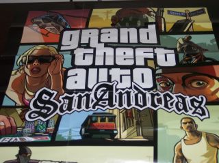 Grand Theft Auto San Andreas with Manual Black Label Includes Poster 
