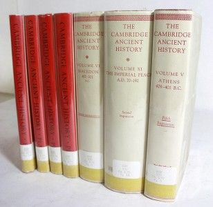 The Cambirdge Ancient History Vols V VI XI Plates Vol II IV1950S 60 