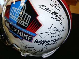 Pro Football Hall of Fame Multi Signed Authentic Riddell Helmet