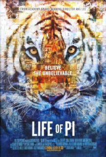 Ang Lee Life of Pi Original International 27x40 inch Double Sided 