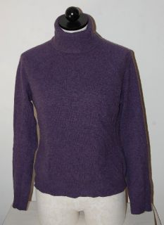 Valerie Stevens 100 Cashmere Purple Womans Turtleneck Sweater M