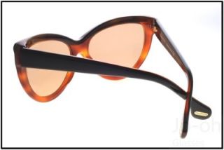 Tom Ford Anouk TF057 Sunglasses Cateye Black Havana 501 New Authentic 