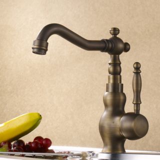 Traditional Single Lever Antique Brass Kitchen Faucet DL 2017