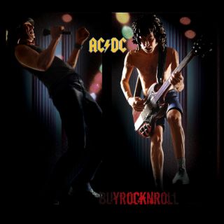 NECA AC DC 2 Figure Set Angus Young Brian Johnson Those About to Rock 