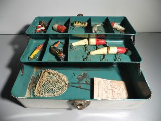 Vintage Liberty Tackle Box Shakespeare C C B Co Sea Hawk Pflueger 