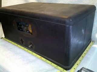 Antique Vintage Stewart Warner Tube Radio Box and Parts