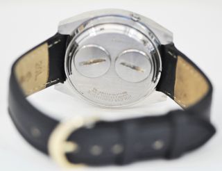 Vintage Bulova Computron Digital LED Watch Runs Great Stainless Steel 