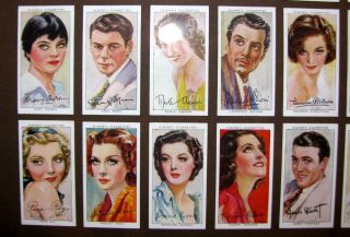1938 Players Cigarette Cards Famous Men Women Actors Actresses Movie 