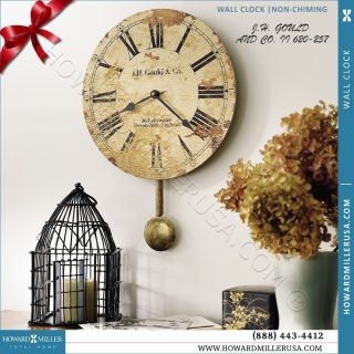  Howard Miller 13 Moment in Time Quartz Antique Dials Wall Clock 