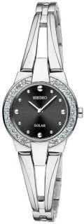 Seiko SUP051 Ladies Stainless Steel Bangle Solar Swarovski Crystal 