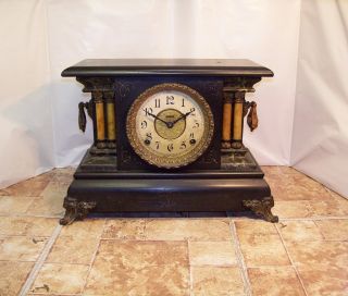 Antique Ingraham 8 Day Mantle Clock ~1902~ *NICE*