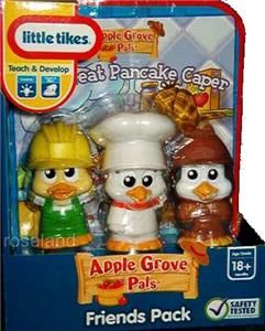 Little Tikes Apple Grove Pals Great Pancake Caper Friends Pack Play 